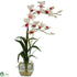 Silk Plants Direct Dendrobium - White - Pack of 1