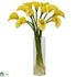 Silk Plants Direct Mini Calla Lily - Yellow - Pack of 1