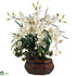 Silk Plants Direct Large Cymbidium - White - Pack of 1