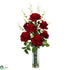 Silk Plants Direct Roses - Red - Pack of 1