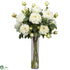 Silk Plants Direct Peony - White - Pack of 1