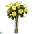 Silk Plants Direct Peony - Yellow - Pack of 1