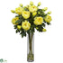 Silk Plants Direct Peony - Yellow - Pack of 1