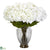 Silk Plants Direct Large Hydrangea - White - Pack of 1