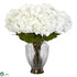 Silk Plants Direct Large Hydrangea - White - Pack of 1