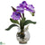 Silk Plants Direct Mini Vanda - Purple - Pack of 1