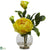 Silk Plants Direct Peony - Yellow - Pack of 1