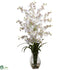 Silk Plants Direct Dancing Lady Orchid - White - Pack of 1