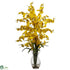 Silk Plants Direct Dancing Lady Orchid - Yellow - Pack of 1