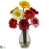 Silk Plants Direct Gerber Daisy - Assorted - Pack of 1