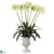 Silk Plants Direct African Lily - White - Pack of 1