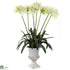 Silk Plants Direct African Lily - White - Pack of 1