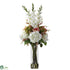 Silk Plants Direct Giant Mixed Floral Arrangement - White - Pack of 1