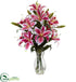 Silk Plants Direct Rubrum Lily Arrangement - Pack of 1