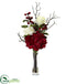 Silk Plants Direct Merry Christmas Rose Hydrangea Arrangement - Pack of 1