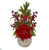 Silk Plants Direct Poinsettia, Berry and Pine - Pack of 1