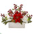Silk Plants Direct Phalaenopsis Orchid, Poinsettia and Holly Berry - Pack of 1