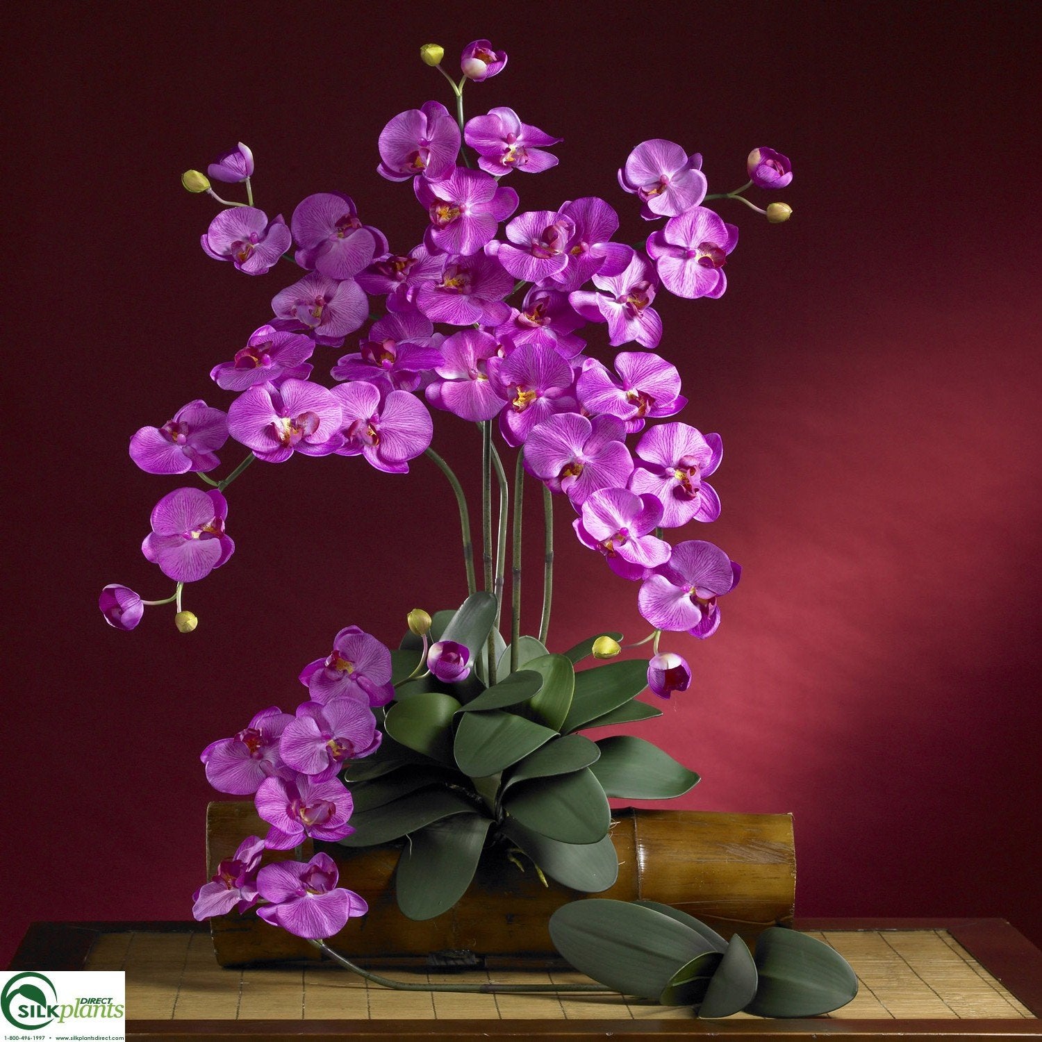silk potted orchid plants Silk Plants Direct Phalaenopsis Silk Orchid Flower - Orchid