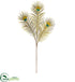 Silk Plants Direct Peacock Feather Artificial Spray - Pack of 1