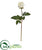 Silk Plants Direct Rose Artificial Bud Flower - White - Pack of 6