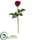 Silk Plants Direct Rose Artificial Bud Flower - Red - Pack of 6