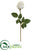 Silk Plants Direct Rose Bud Artificial Flower - American Beauty White - Pack of 6