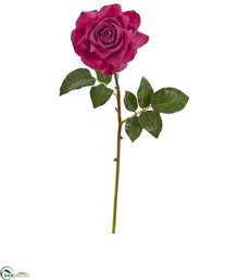 Silk Plants Direct Rose Artificial Flower - Black Red - Pack of 6