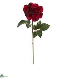 Silk Plants Direct Rose Artificial Flower - Black Red - Pack of 6