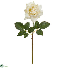 Silk Plants Direct Rose Artificial Flower - Cream - Pack of 6