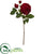 Silk Plants Direct Rose Artificial Flower - Red White - Pack of 6