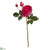Silk Plants Direct Rose Artificial Flower - Red White - Pack of 6