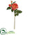Silk Plants Direct Rose Artificial Flower - Black Red - Pack of 6