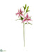 Silk Plants Direct Rubrum Lily Artificial Flower - Pink - Pack of 3