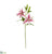 Silk Plants Direct Rubrum Lily Artificial Flower - White - Pack of 3