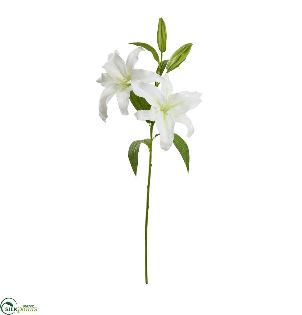 artificial flower plants indoor Silk Plants Direct Rubrum Lily Artificial Flower - White