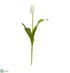 Silk Plants Direct Dutch Tulip Artificial Flower - White - Pack of 12