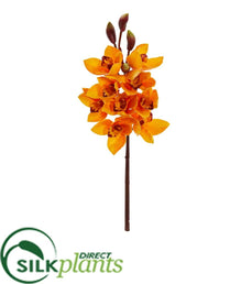 Silk Plants Direct Cymbidium Orchid Artificial Flower - Green - Pack of 4