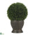 Silk Plants Direct Cedar Ball Topiary - Green - Pack of 1