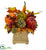 Silk Plants Direct Pumpkin, Gourd, Berry and Maple Leaf - Pack of 1