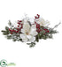 Silk Plants Direct Frosted Magnolia & Berry Candelabrum - Pack of 1