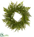 Silk Plants Direct Mixed Fern Wreath - Pack of 1