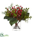 Silk Plants Direct Berry, Pine and Boxwood - Pack of 1