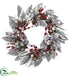 Silk Plants Direct Snowy Magnolia Berry Artificial Wreath - Pack of 1