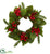 Silk Plants Direct Magnolia Leaf, Berry and Pine Artificial Wreath - Pack of 1