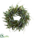Silk Plants Direct Eucalyptus and Mixed Greens Artificial Wreath - Pack of 1