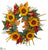 Silk Plants Direct Sunflower Berry Artificial Wreath - Pack of 1