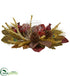 Silk Plants Direct Magnolia, Berry, Antler and Peacock Feather Artificial Candelabrum Arrangement - Pack of 1