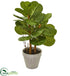 Silk Plants Direct Fiddle Leaf Artificial Plant - Pack of 1