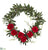 Silk Plants Direct Olive, Rose and Cherry Blossom Artificial Wreath - Pack of 1