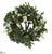 Silk Plants Direct Mixed Greens and Dancing Lady Orchid Artificial Wreath - Green - Pack of 1